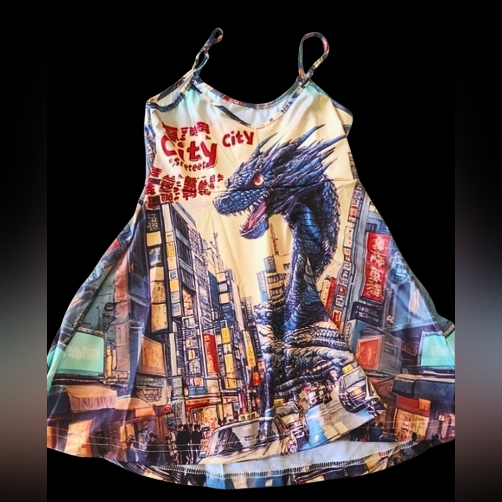 Dragon Print Dress NEW